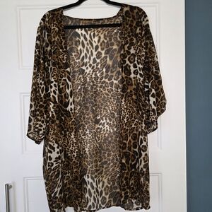 Amazon Leopard Print Sheer Kimono